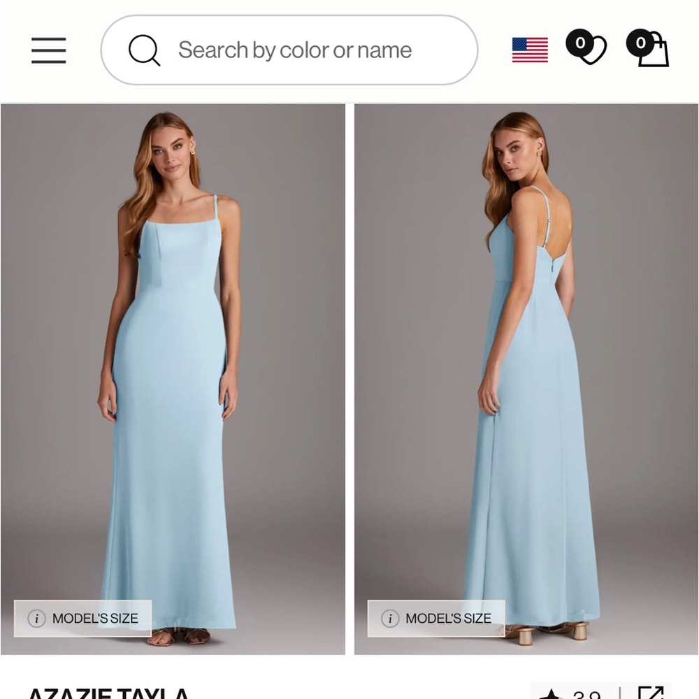 Azazie Tayla Bridesmaid Dress in Sky Blue